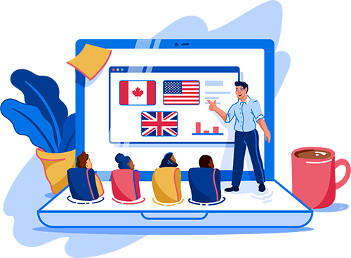 People Learning about Studying Abroad