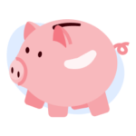 An illustration of a piggy bank.