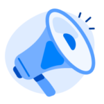 An illustration of a megaphone. 