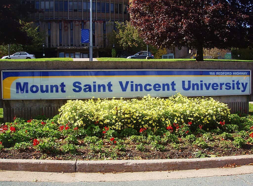 A concrete sign with 