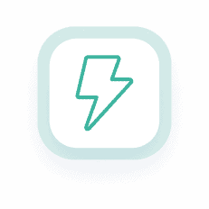 A green lightning bolt on a white background