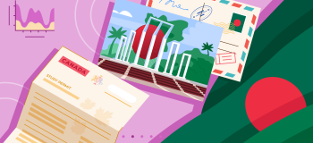 ApplyInsights: Study Permits Trends in Canada – Bangladesh banner featuring the Bangladeshi flag, a Canadian visa letter, and a postcard graphic of the Shahid Minar