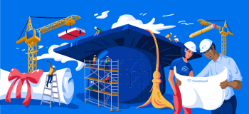 Illustration of building a better future