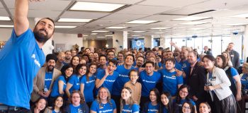 ApplyBoard staff take a selfie during the office's grand opening
