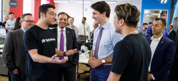 Martin and Meti Basiri chat with Justin Trudeau