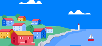 An illustration of Canada's east coast.