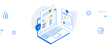 Illustration of open laptop